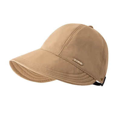 👒 Women’s Wide Brim Sun Visor Hat – UPF 50+ Open Top Ponytail Cap for Beach, Golf & Outdoor Sun Protection