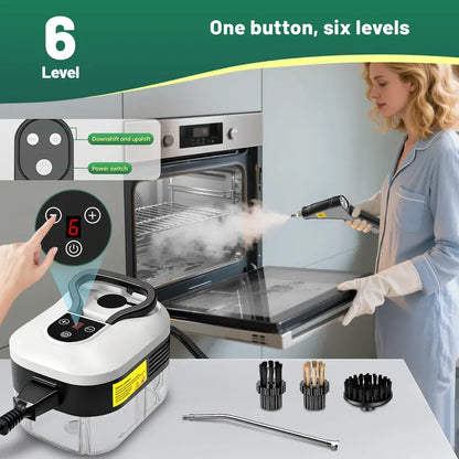 💨 Portable Handheld Steam Cleaner – 10 Accessories 🛠️, Adjustable Levels ⚙️, Fast Heat-Up 🔥 – For Kitchen 🍳, Bathroom 🚿, Tile 🧱 & Car 🚗