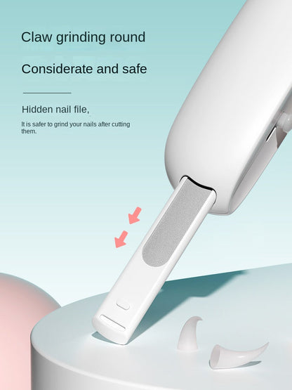 Cat Nail Clipper with 4-Size Adjustable Trimming Hole & Hidden Nail File