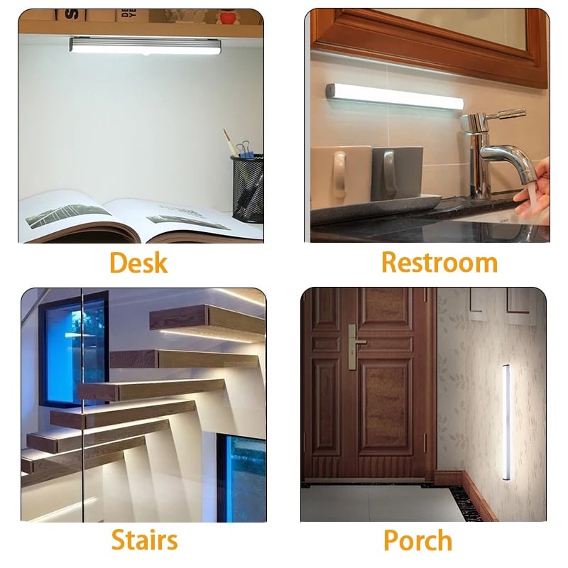 (🎁Last Day 49% OFF)💡Punch-free Smart Sensor Magnetic Rechargeable LED Lights✨