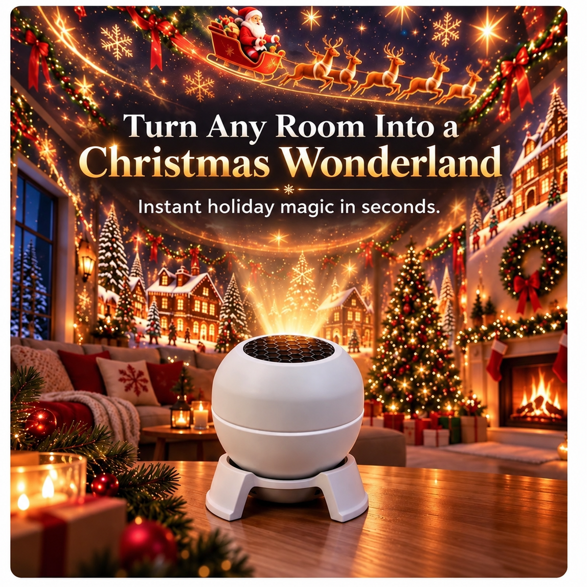 🛷Turn Any Room Into a Christmas Wonderland – Holiday Projection Night Light