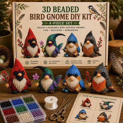 🔥Last Day 50% OFF🧵✨3D Beaded Gnome DIY Kit