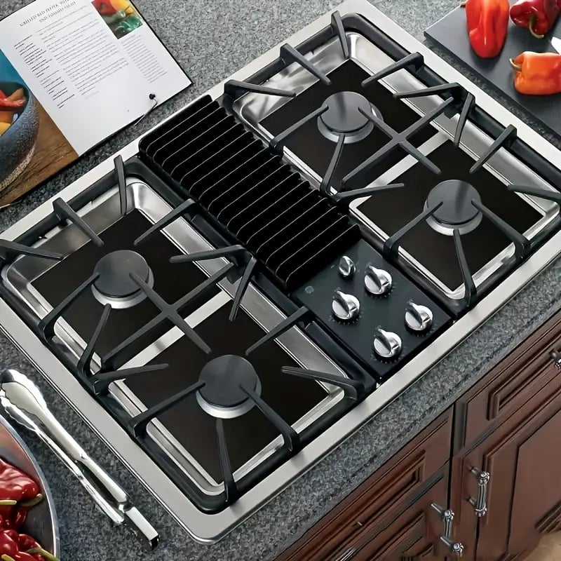 🧽4-Piece Reusable Non-Stick Gas Stove Burner Covers – Heat-Resistant & Washable