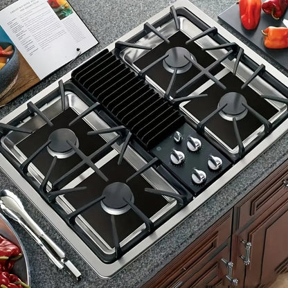 🧽4-Piece Reusable Non-Stick Gas Stove Burner Covers – Heat-Resistant & Washable