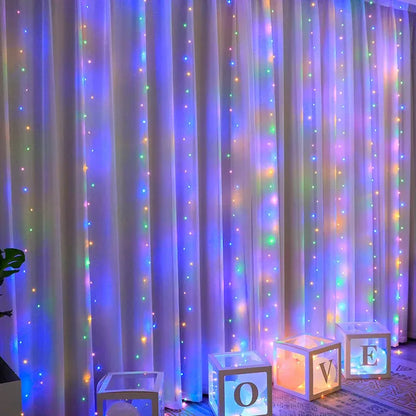 ✨ Remote Controlled LED Curtain Fairy Lights | 9.8×9.8ft