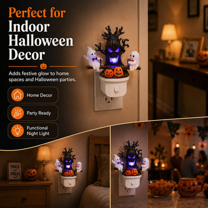 🔥Animated Seesaw Ghost Plug In LED Night Light🎃👻