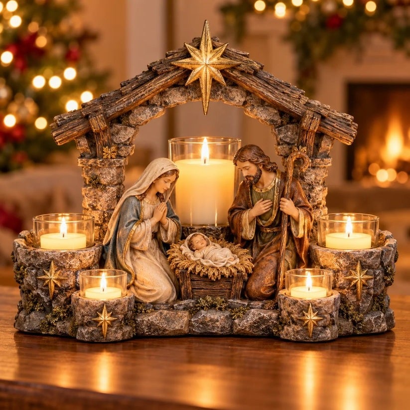 💯✨🕯️ Light of His Presence — Sacred Christian Candleholder ✝️🤍
