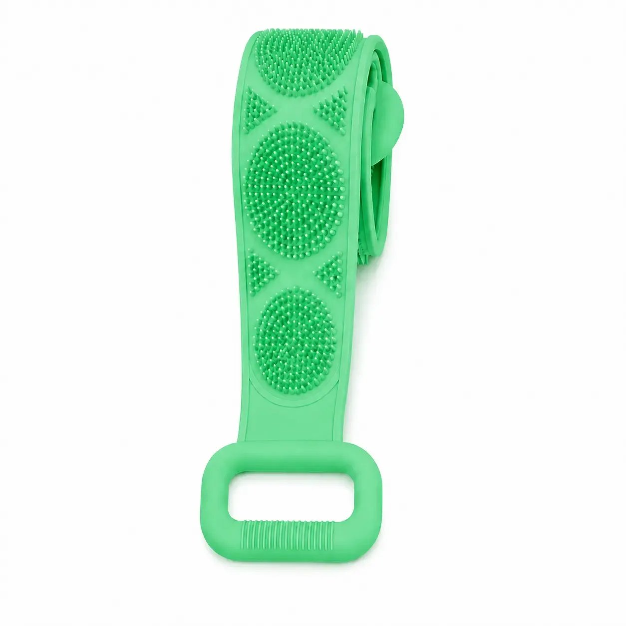 🚿🛁 Silicone Shower Back Scrubber Belt – Double-Sided Exfoliating Shower Body Brush with Mesh Sponge for Deep Cleaning