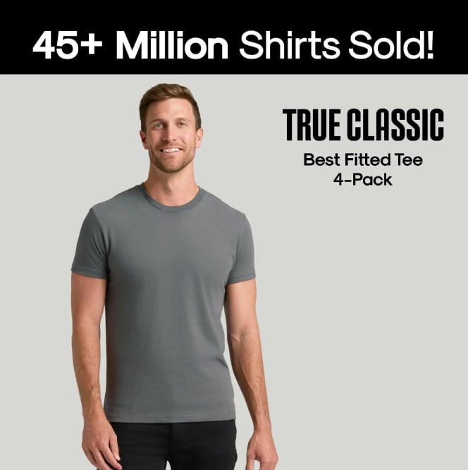 ⚡Hot Sales 49% OFF🔥Men's 4-Pack Crew Neck T-Shirt – Soft Cotton Blend, Athletic Fit, Tagless, Everyday Essential
