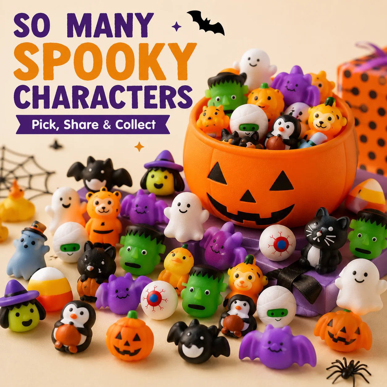 🔥Last Day 50% OFF - 🎃 Halloween Mochi Squishy Toys