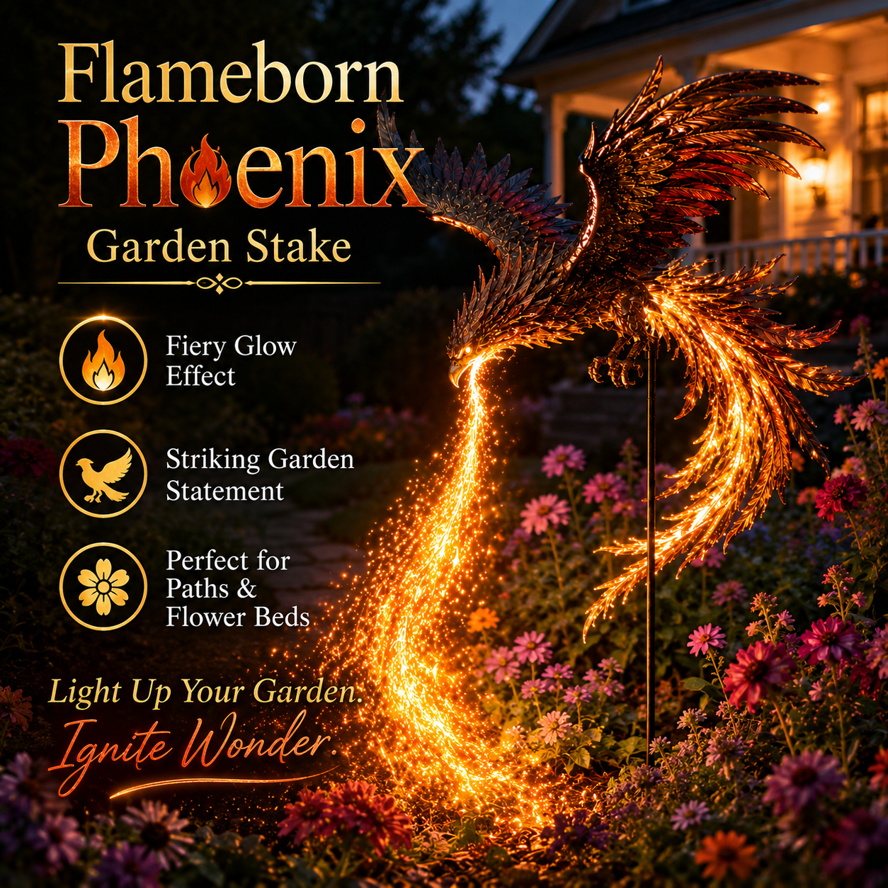 🔥Solar Powered Phoenix Fire Garden Light