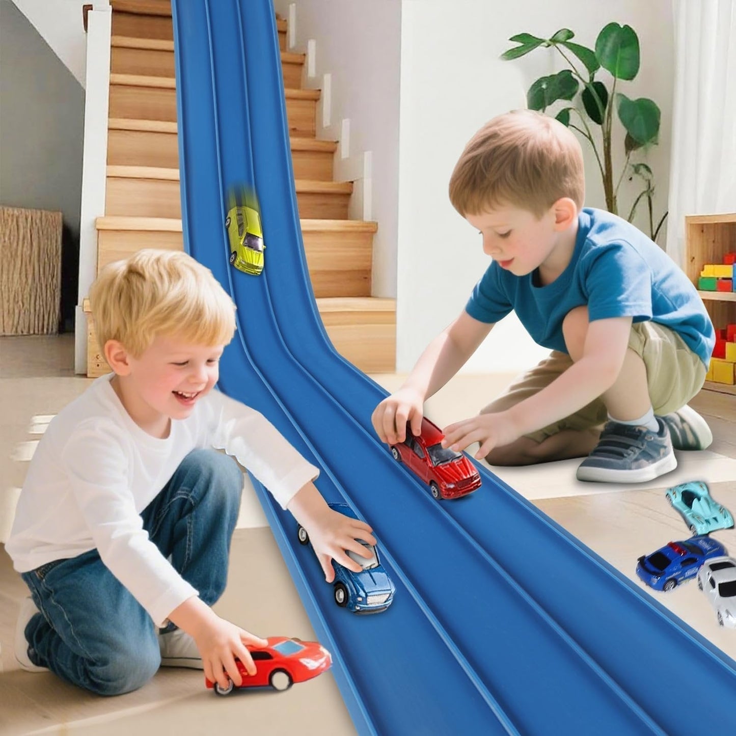 🎁Last Day Promotion 🔥🏎️DIY Children's Alloy Car Suction Cup Race Track