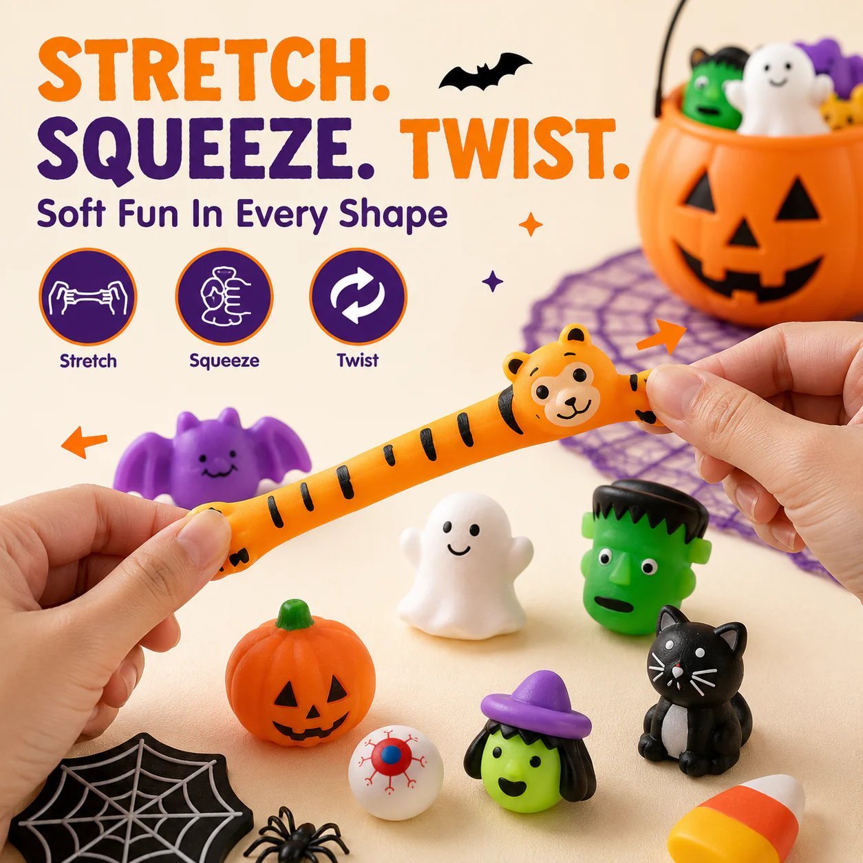 🔥Last Day 50% OFF - 🎃 30PCS Halloween Mochi Squishy Toys