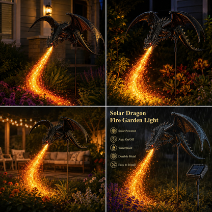 2027 Woverssy® Dragon’s Ember Solar Garden Decor
