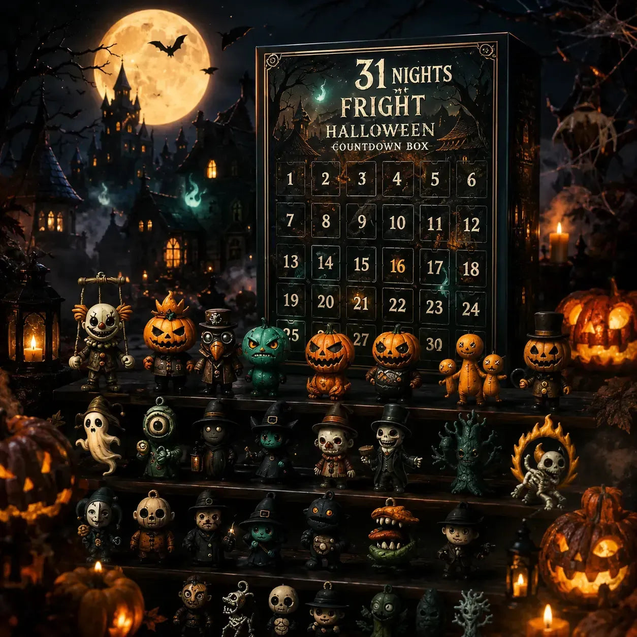 🎃2026 Halloween Countdown Advent Calendar Gift Box - 31 Nights of Fright Blindbags Surprise Set👻