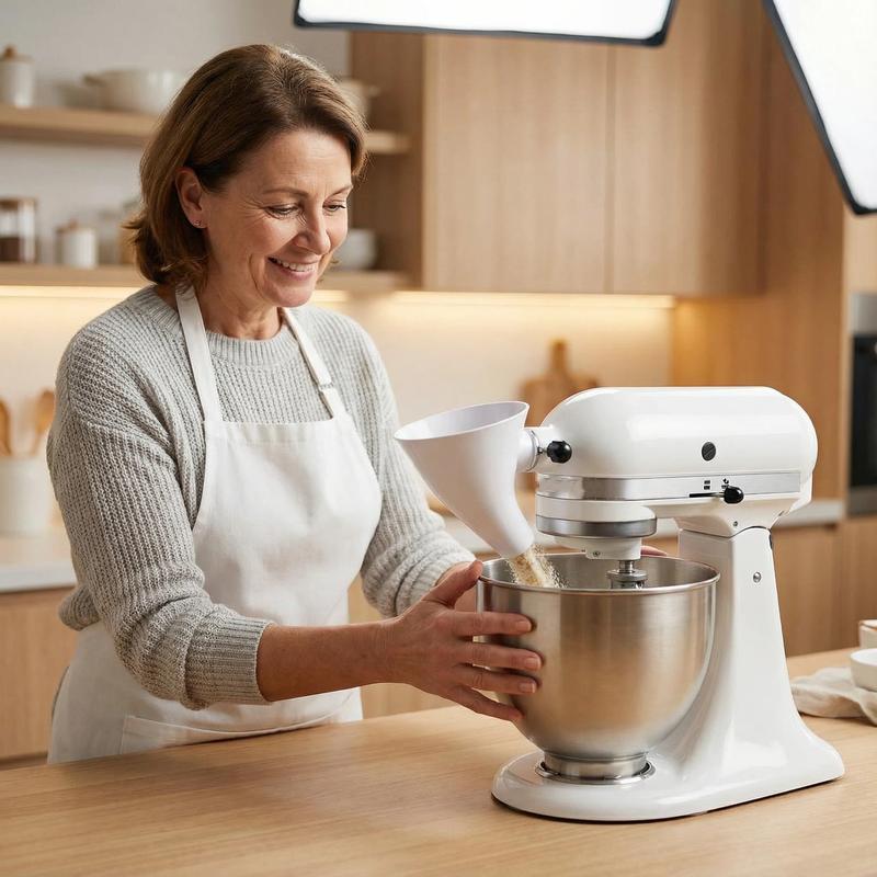 🔥LAST DAY 48% OFF - ✨Flour Funnel for Kitchen Aid Stand Mixer