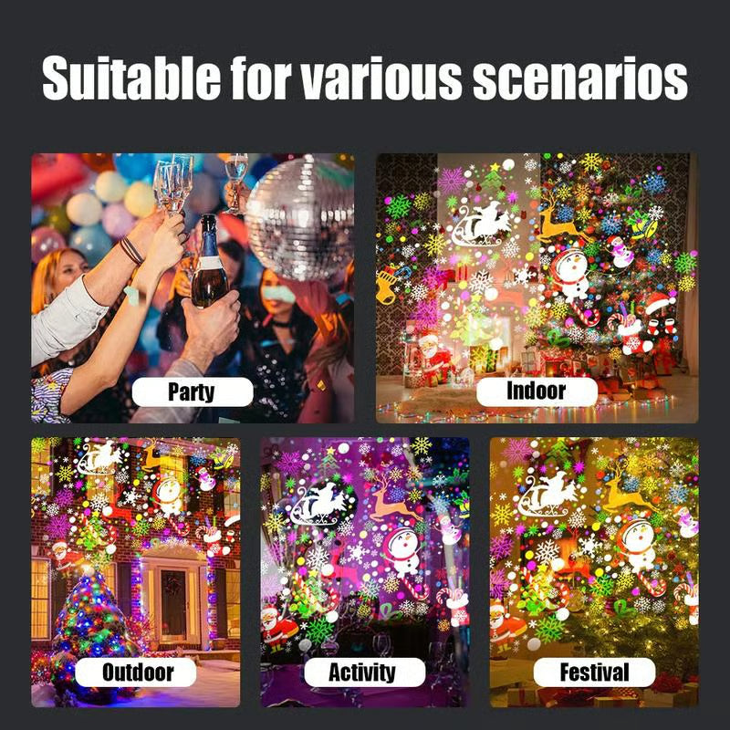 🎁Black Friday 50% OFF⭐Magical Christmas LED Projector – 16 Stunning Holiday Patterns to Light Up Your Home!