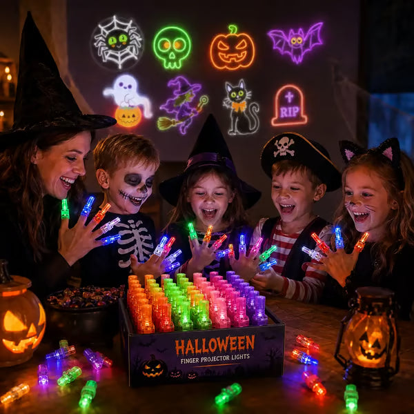🎃 Halloween Finger Projector Lights – Mini Pattern Projector
