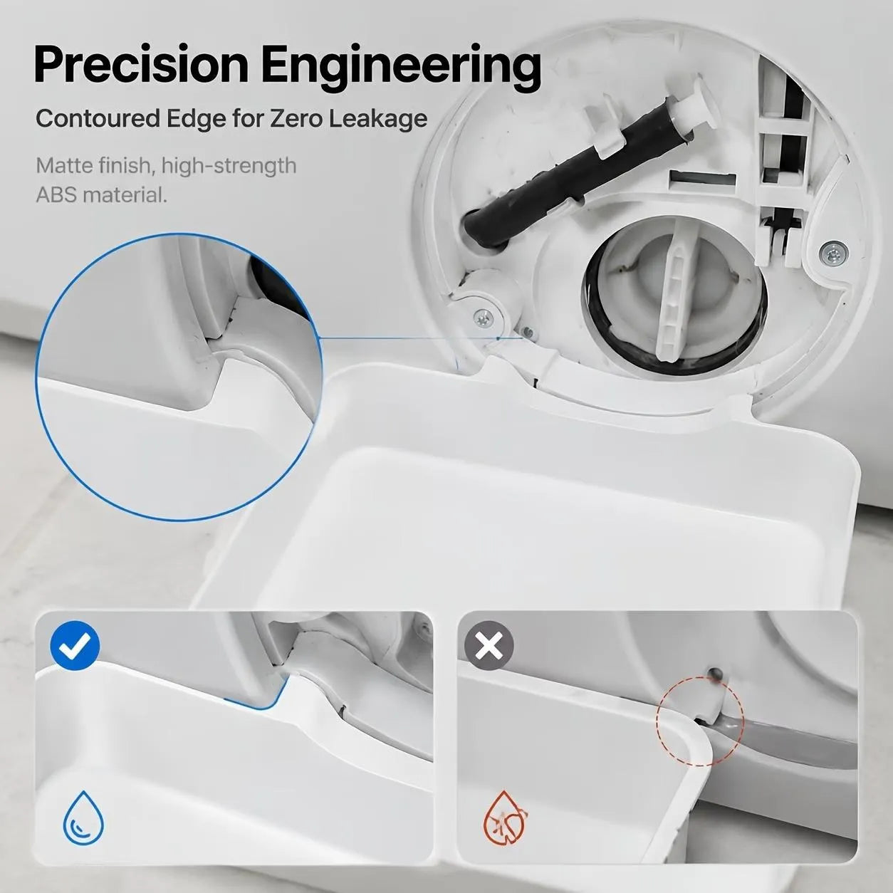 Prevents Water Overflow on the Laundry Floor✨Washing Machine Maintenance Water Catch Tray
