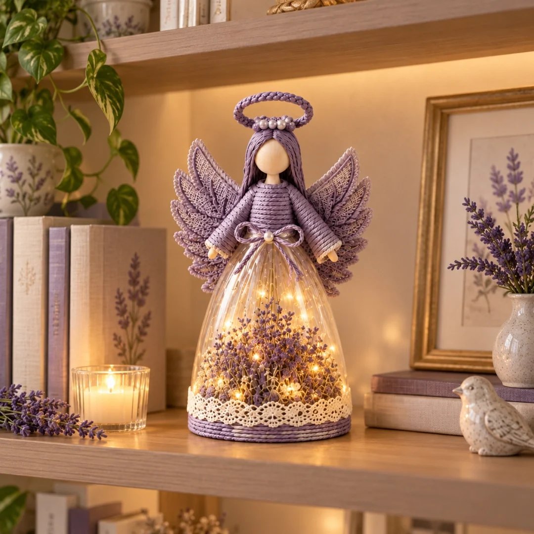 🔥 LAST DAY 49% OFF - 🌸🎁 Lighted Floral Angel Figurine