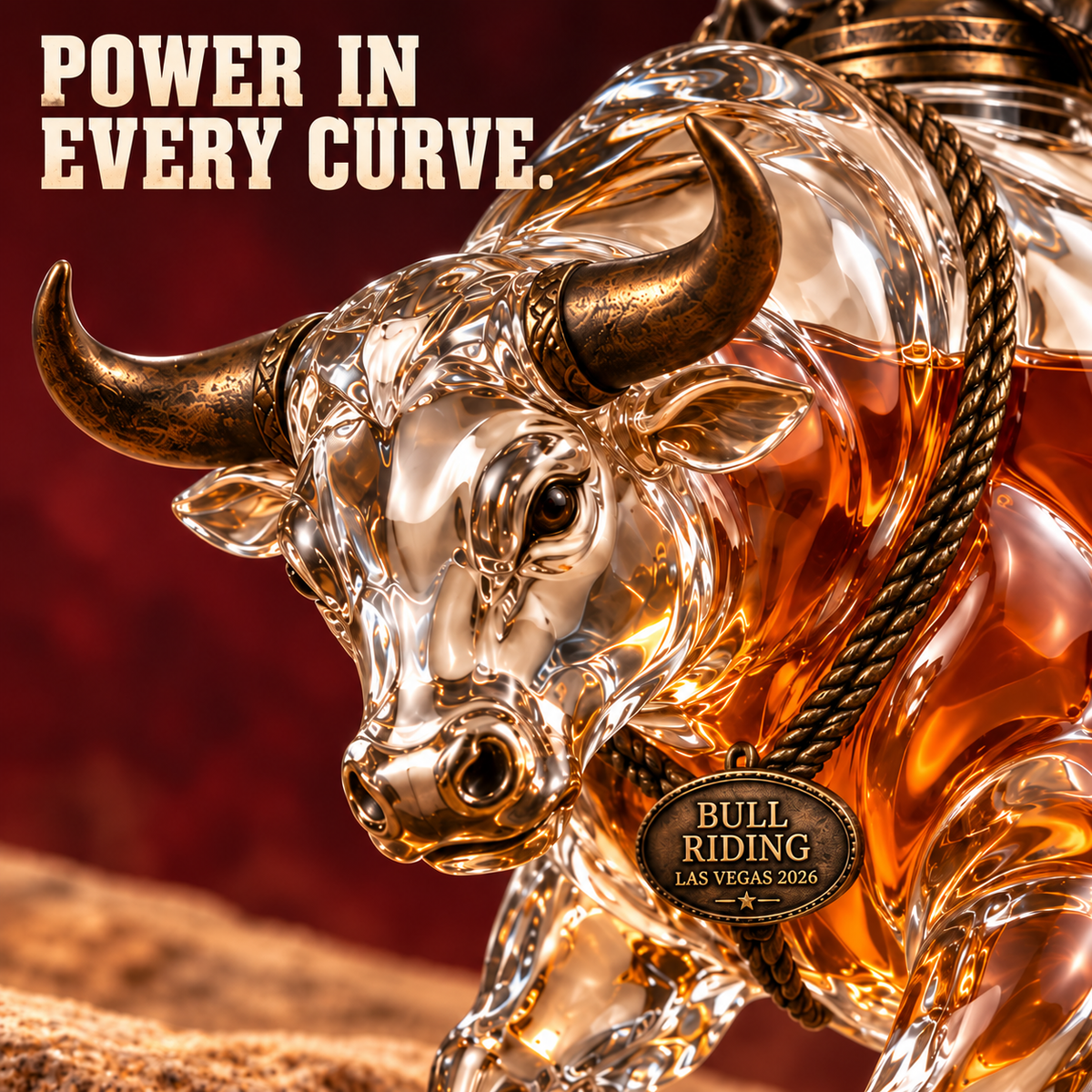 🤠 Eight Seconds Bull Rider Whiskey Decanter — Las Vegas 2026 Limited Custom Edition