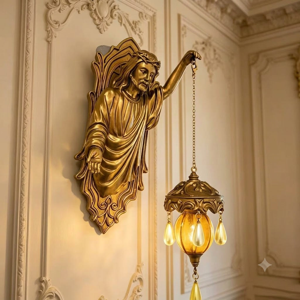 🔥HOT SALE!🧜‍♀️Hand-Painted Mermaid Wall Sconce – Nautical & Artisan Design