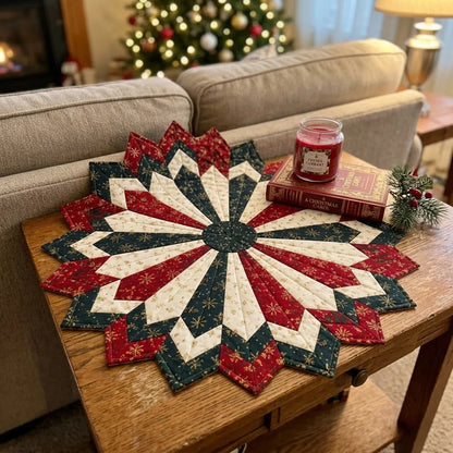 🎄 Holiday Star Table Topper Quilt Template Set ⭐🧵 – DIY Christmas Quilting Pattern