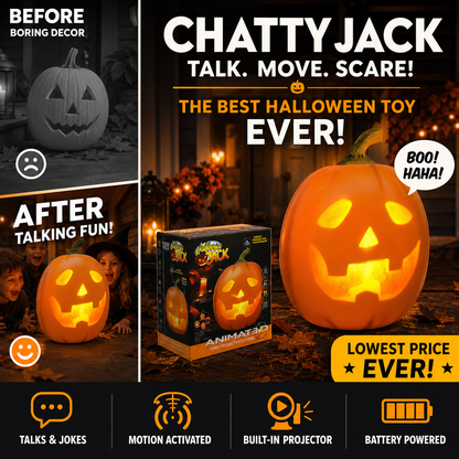 🎁Lowest Price Ever📢BUY 2 FREE SHIPPING⏰Jabberin' Jack Animated Talking & Singing Pumpkin