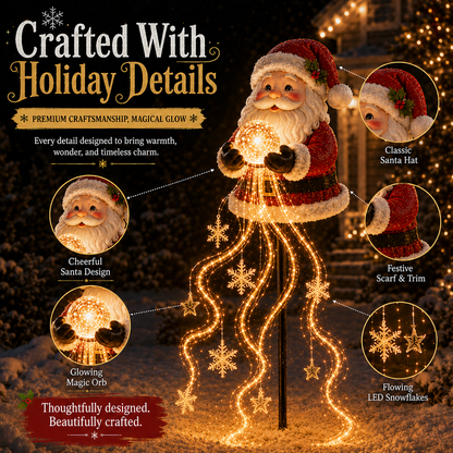 🎄49% OFF🎄 Santa Magic Fountain™ – Flowing Snowflake LED Christmas Garden Light ❄️