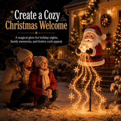 🎄49% OFF🎄 Santa Magic Fountain™ – Flowing Snowflake LED Christmas Garden Light ❄️