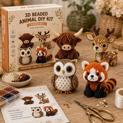 🔥Last Day 50% OFF🧵✨ Tiny 3D Beaded Animal DIY Kit