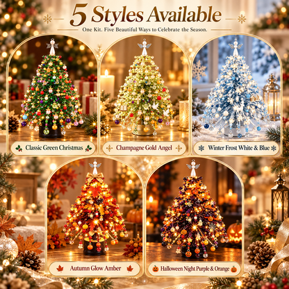 🎄 Create Your Own Holiday Magic – DIY Beaded Christmas Tree Kit with Angel Topper✨