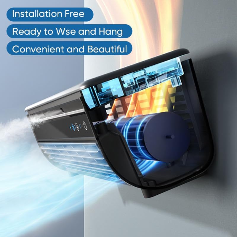 🔥Last Day 50% OFF - ❄️💨Upgraded 3 Wind Modes Portable Wireless Wall Mounted Air Conditioner