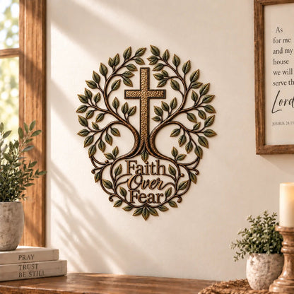 ✝️🌳Faith & Roots Tree of Life Cross Wall Decor