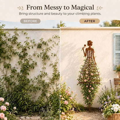 🌹👗 Living Floral Lady Garden Trellis – Sculptural Climbing Frame for Roses & Vines