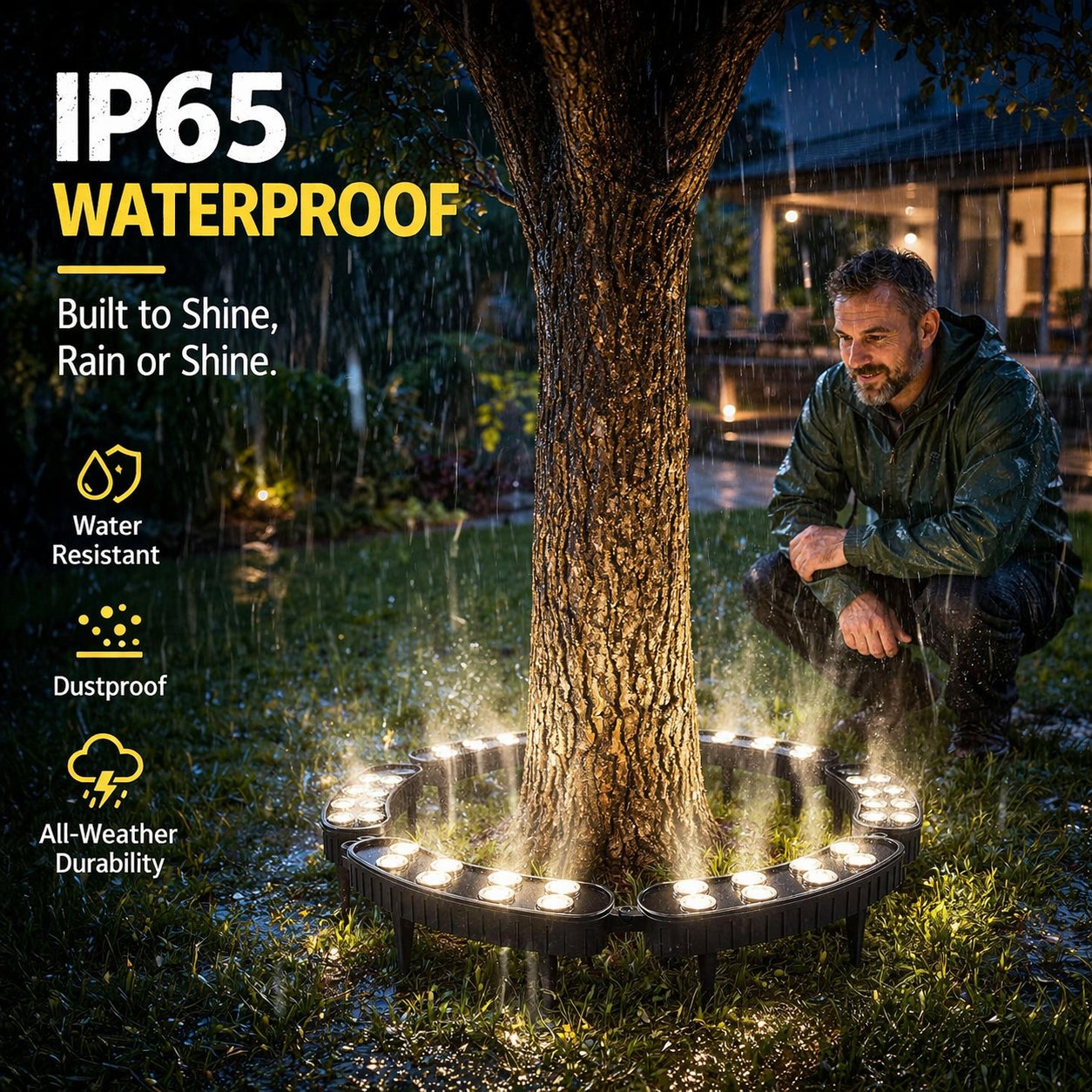 🌳 LED Ring Tree Light | Outdoor Waterproof Landscape Spotlight 🌟