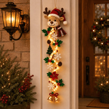 ⏳ Last day! 49% OFF – 🎅MerryCascade™ Glowing Christmas Door Hanger