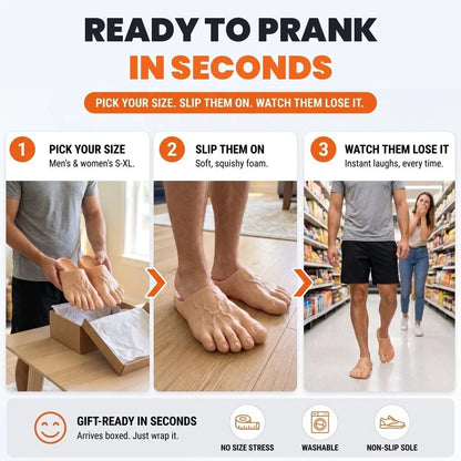 🔥 Last Day 49% OFF – Barefoot Prank Slippers