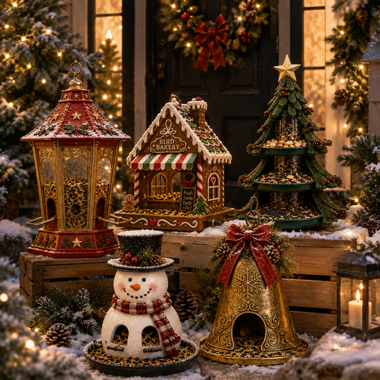 🎄 Christmas Bird Feeder Collection™ – Festive Hanging Garden Feeders for Wild Birds