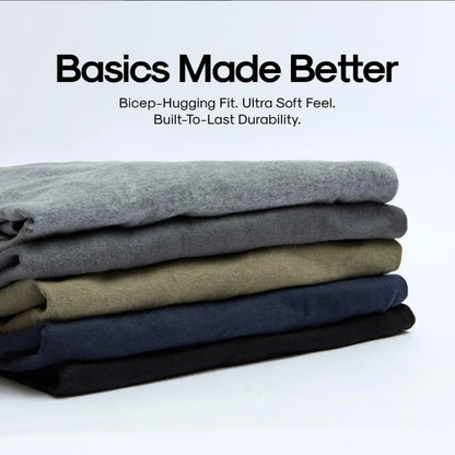 ⚡Hot Sales 49% OFF🔥Men's 4-Pack Crew Neck T-Shirt – Soft Cotton Blend, Athletic Fit, Tagless, Everyday Essential
