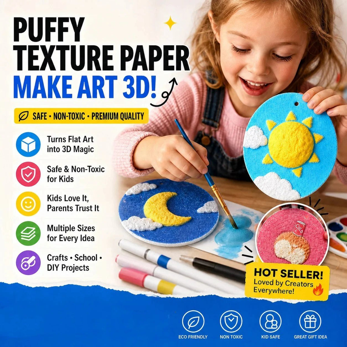 🔮Master the magic of painting!👩‍🎨Foam Texture Painting Paper🎁