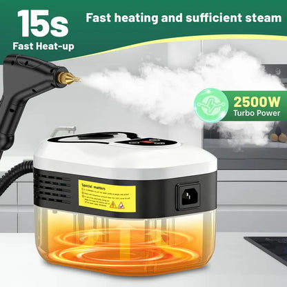 💨 Portable Handheld Steam Cleaner – 10 Accessories 🛠️, Adjustable Levels ⚙️, Fast Heat-Up 🔥 – For Kitchen 🍳, Bathroom 🚿, Tile 🧱 & Car 🚗