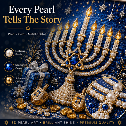 🎁 50% OFF Festival of Lights Sale - DIY Hanukkah Pearl Art Kit ✨