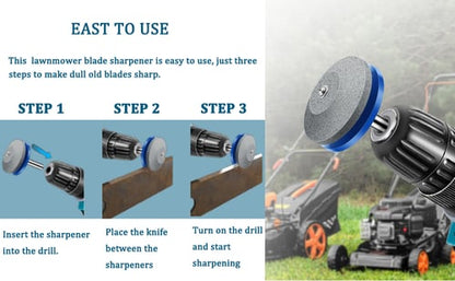 Drill-Powered Mower Blade Sharpener