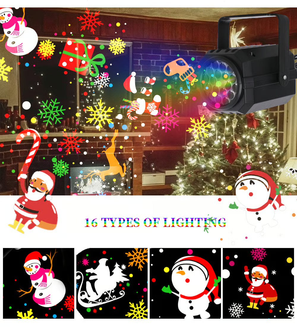 🎁Black Friday 50% OFF⭐Magical Christmas LED Projector – 16 Stunning Holiday Patterns to Light Up Your Home!