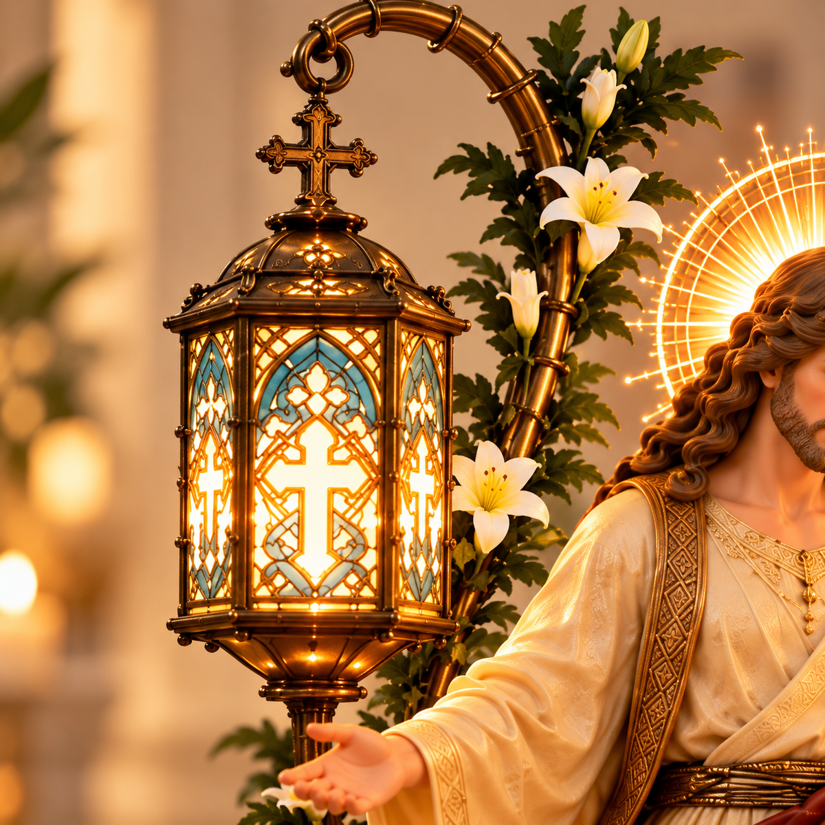 ✨Walk by Faith™ Illuminated Jesus Walking on Water Sculpture