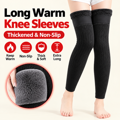 Fleece-Lined Long Knee & Leg Warmers for Women