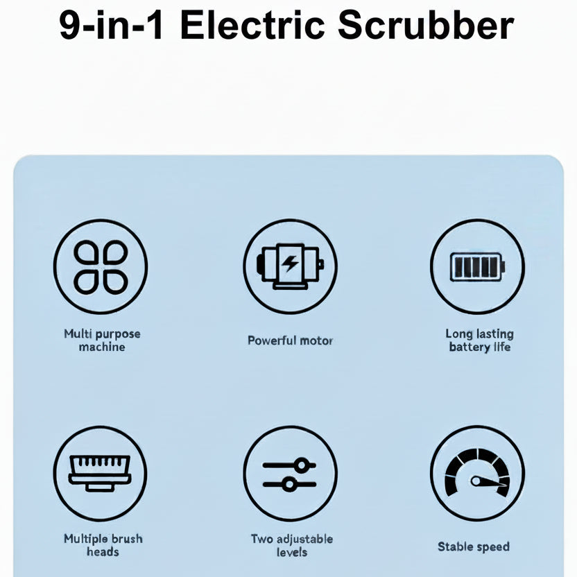 ⚡55% OFF TODAY——9-in-1 Electric Scrubber