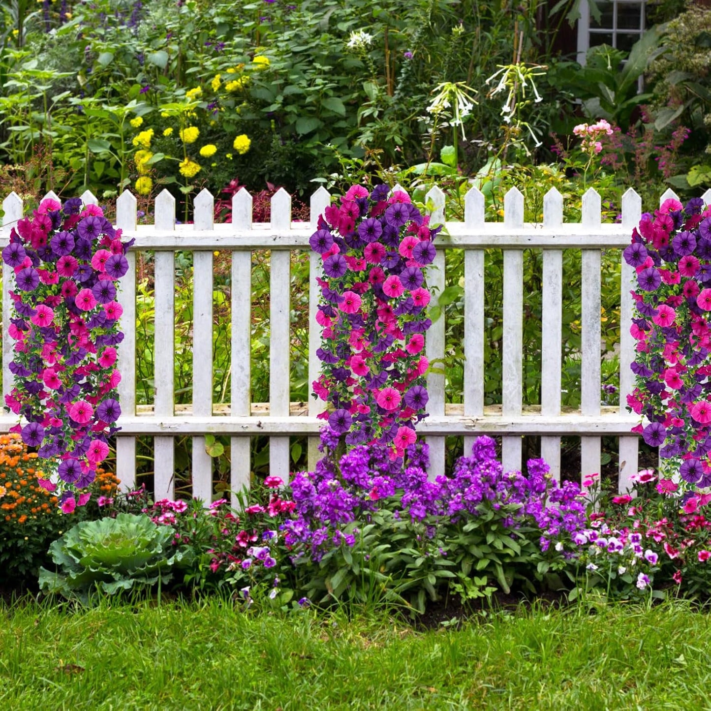 🌺 UV Resistant Hanging Artificial Morning Glory Vine 💖