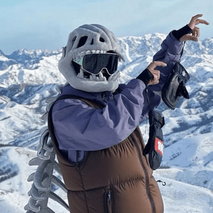 DinoRoar™ Dinosaur Skeleton Costume — Movable Jaw & Plush Tail (Ages 3-10)